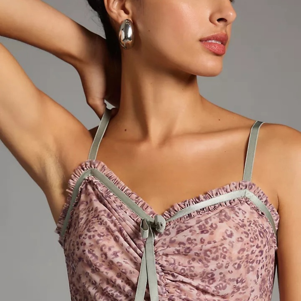 Anthropologie sheer mesh dress size small - Picture 6 of 8